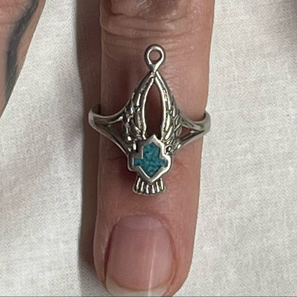 Vintage Harley Davidson turquoise ring - Picture 4 of 5